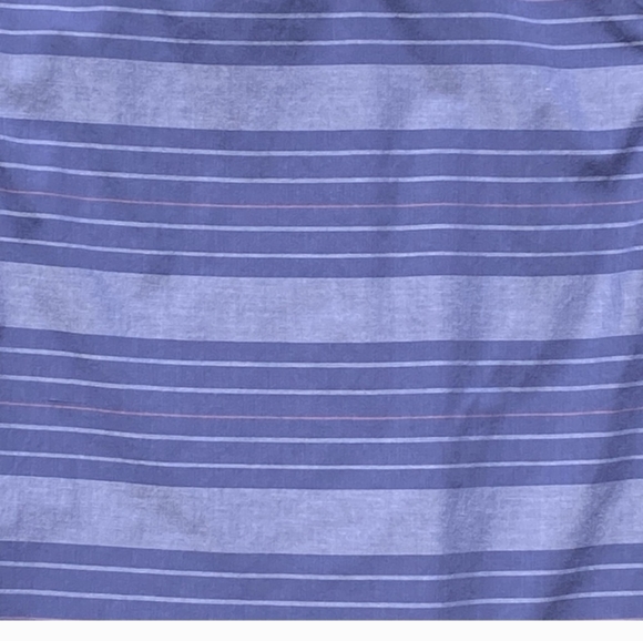 PENGUIN Mens Blue Striped Short Sleeve Button Front Shirt Size Large Slim Fit - Picture 6 of 11